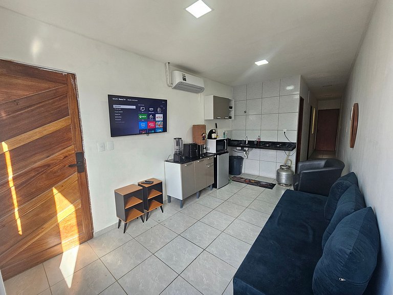 Apê Vitallino | Moderno com Ar, a 10min do Centro